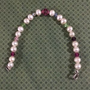 ❤️Freshwater Pearl & Crystal Bracelet
